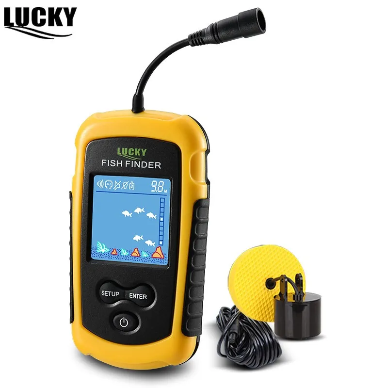 

Fish Finder FFC1108-1 Sonar Sounder Fishing Alarm LED Backlight 0.7-100m Fishing Echo Sounder Transducer Fishfinder Find fish