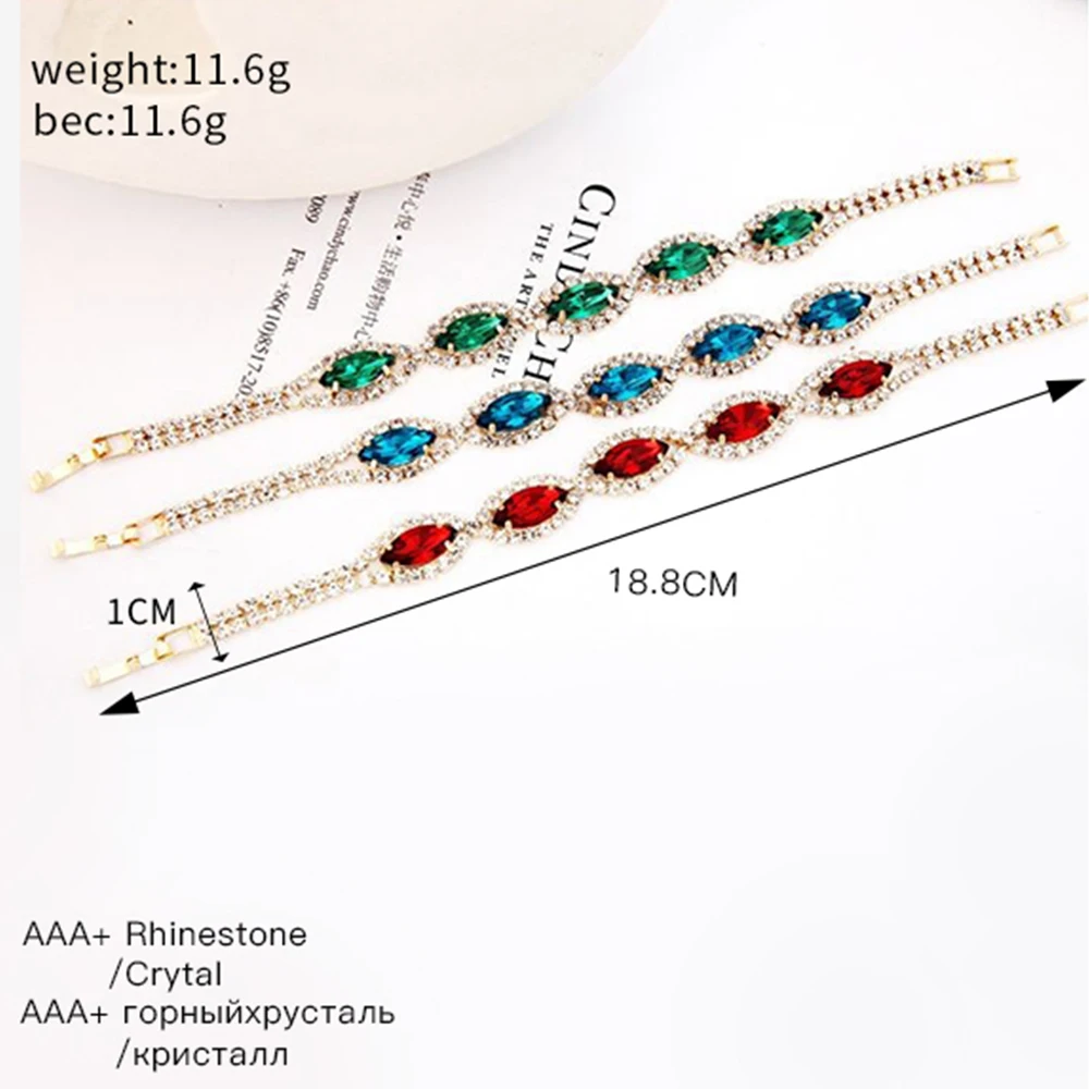 YFJEWE New Design Fashion Jewelry Manufacturers Selling Rhine  Shiny Eyes And Colorful Crystal Bracelet B026