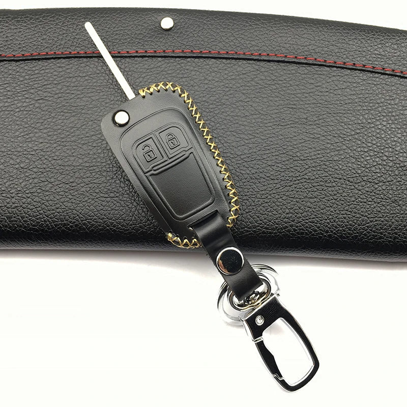 Latest leather key case for Opel Astra Corsa housing case ADAM S Antara Meriva Zafira Insignia MOKKA remote control 2 buttons