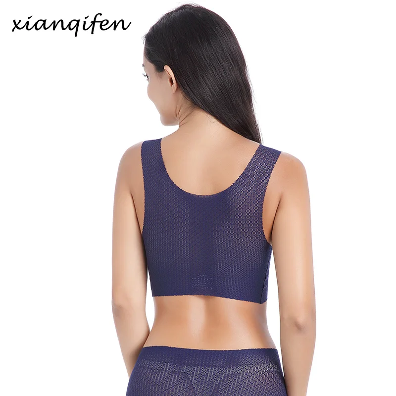 Xianqifen Bras for Women Minimizer Sexy Seamless Bralette Plus Size Brassiere Girl Sport Vest Padded Lingerie Push Up Intimates