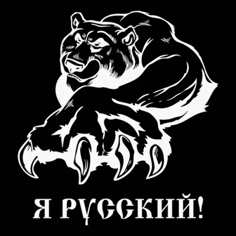 30*27cm I am Russian Car Sticker Russia Theme Decal Majestic Bear Stickers Waterproof Roof Decor Window Rear Windshield CL057