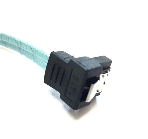 Cable SATA 3 de ángulo de 90 grados, Cable SATA III de 6 GB/s, Cable de datos SATA 3,0 para SDD HDD, azul, 40CM, 1 unidad