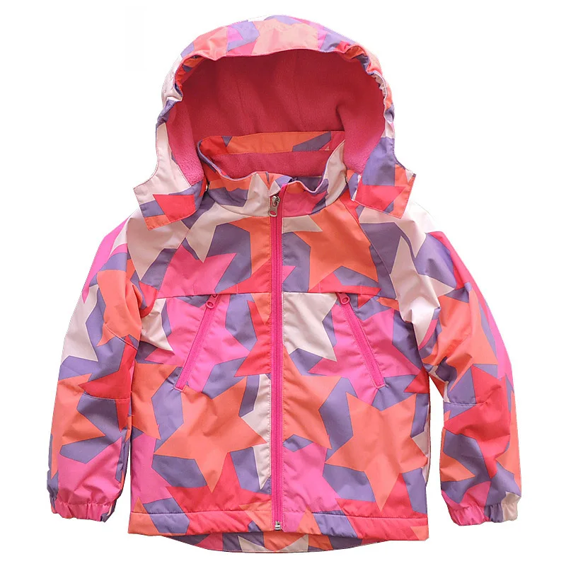 spring/autumn windproof children/kids/boys girls jacket hooded kids trench coats s outerwear  w fleece lining, twin jackets