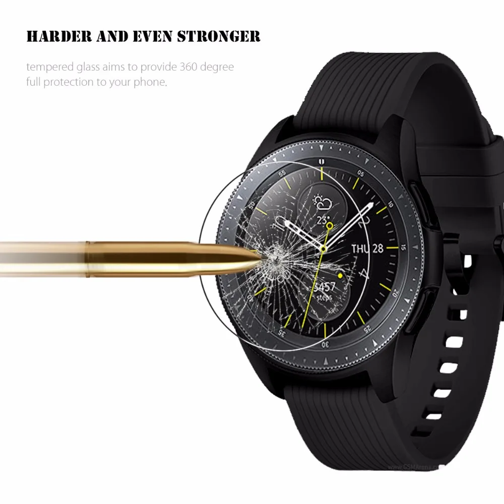 삼성 갤럭시 워치 42mm 또는 46mm 강화 유리 화면 보호기 보호 필름 가드, 폭발 방지, 산산조각 방지, 2 피스