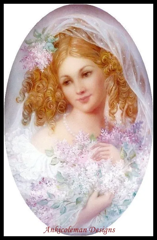 

Needlework for embroidery DIY DMC High Quality - Counted Cross Stitch Kits 14 ct Oil painting - Lilac Girl