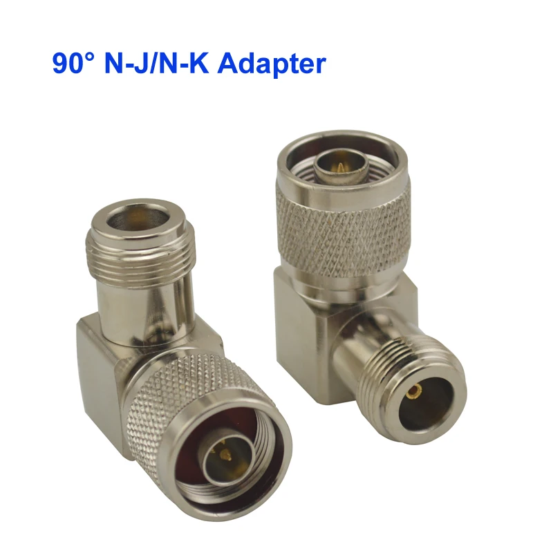 N-J (N Male)/N-K (N Female) jack 90 Right angle RF Adapter