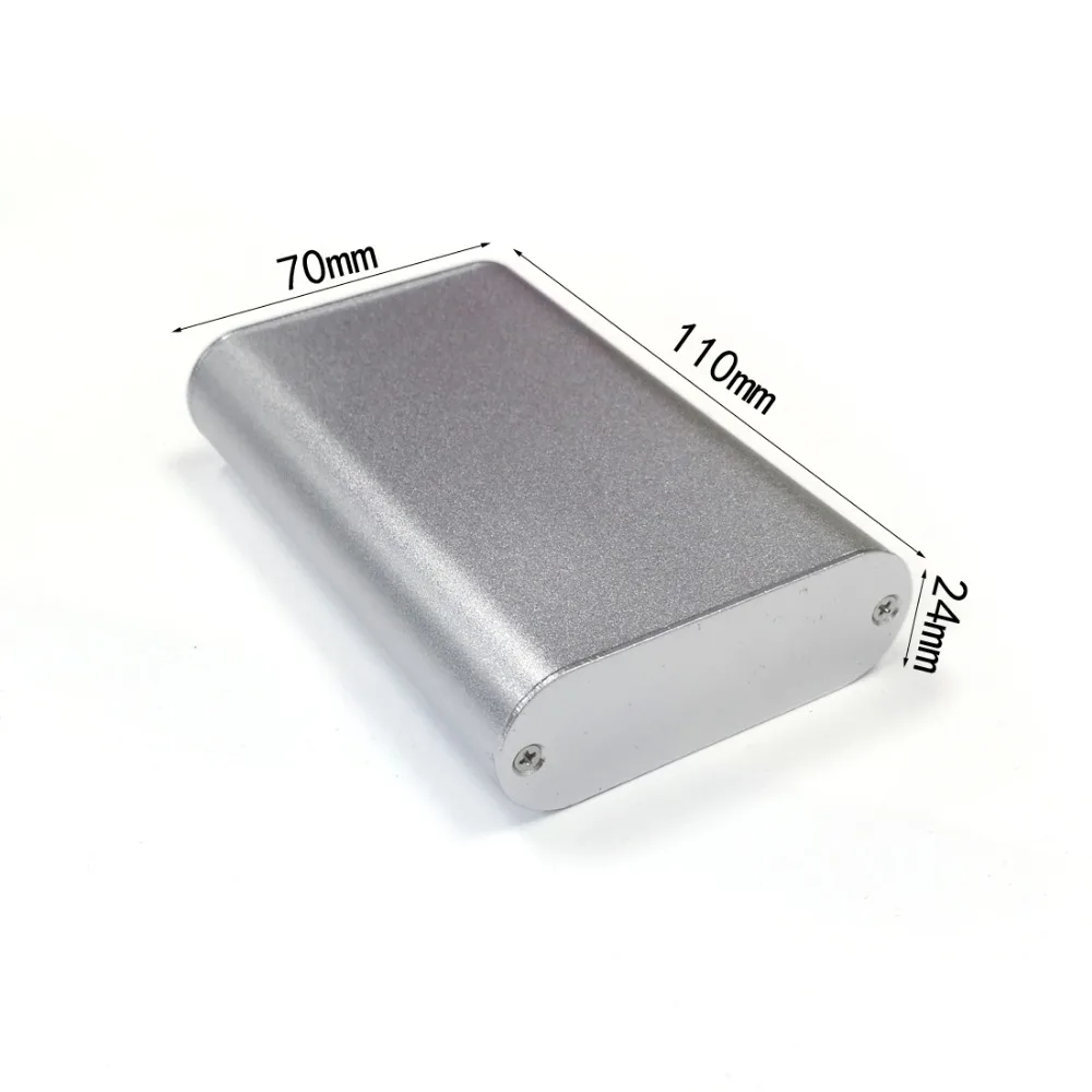 

Electrical Aluminum Project Box Extruded Enclosure 24(0.94")X70(2.75")X110mm(4.33")(HXWXL) DIY Silver