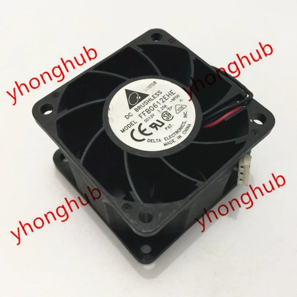 

Delta Electronics FFB0612EHE NF00 DC 12V 1.20A 60x60x38mm Server Cooling Fan