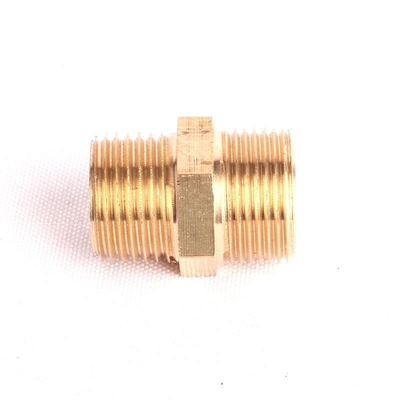 10pcs Green Thumb M22 to 1/2 Inch Male Thread Brass Connector Pressure Washer Copper Converter Connector