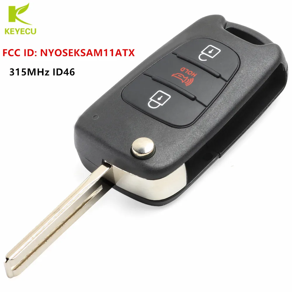 

Запасной ключ KEYECU для Kia Sportage 2010, 2011, 2012, 2013, FCC ID: NYOSEKSAM11ATX, 315 МГц