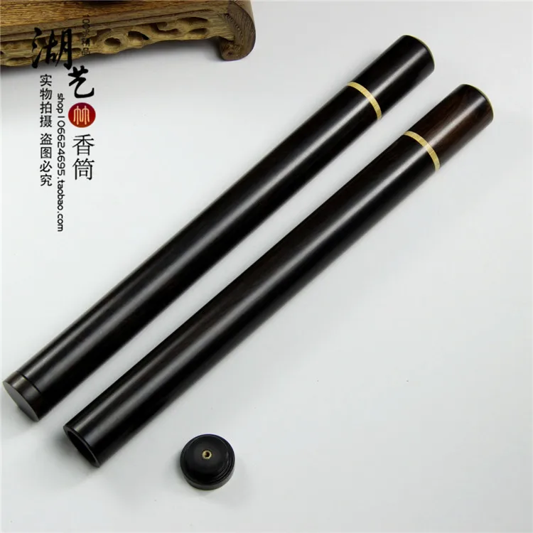 

Delicate ebony 20 g large loading long joss stick incense tube tube with incense Huang Yang costus tube wholesale