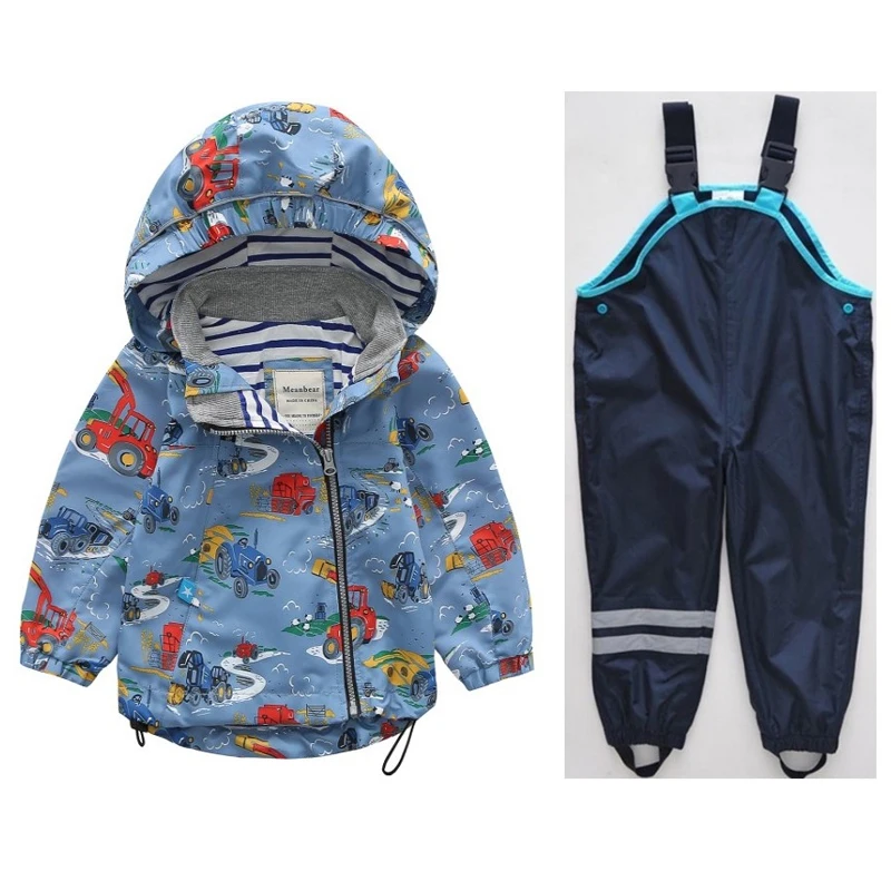 

Children's Jackets Coat Spring and Autumn Baby Windbreaker Korean Edition + Pants