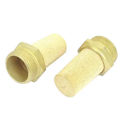 

1BSP Thread Brass Pneumatic Air Exhaust Breather Muffler Filter 2pcs