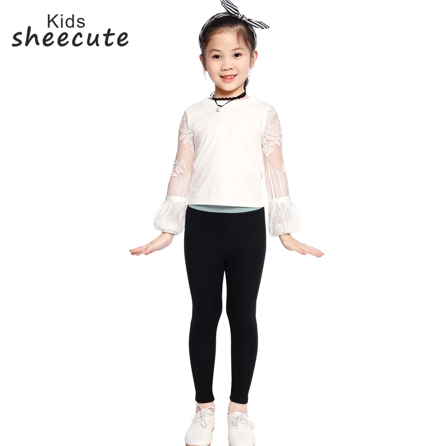 SheeCute Spring Autumn Girls Ankle Length Cotton Thick Fabric Stretch Leggings SCH583