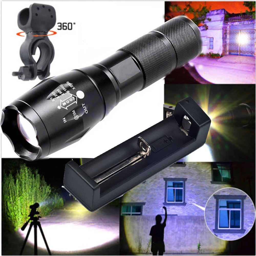 

UniqueFire BTC-02 XM-L2 1200LM Aluminum Waterproof 5 Modes Zoomable LED Flashlight Torch Light For Rechargeable 18650