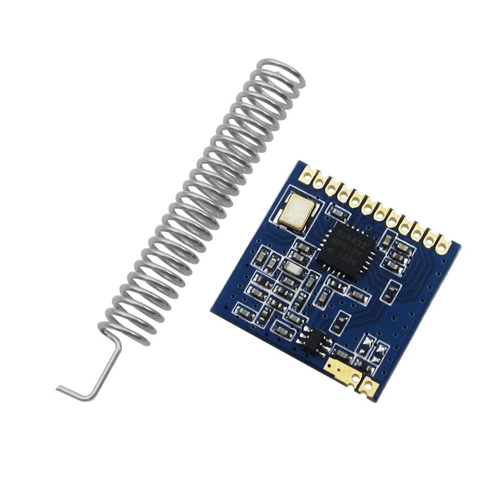 1Set Mini SI4432 Remote Wireless Transceiver Communication Module 240MHZ-930MHZ + Spring Antenna, Distance 1000m