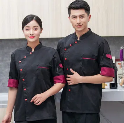 Professional ร้านอาหาร Top Chef Uniform Unisex LongSleeve แม่บ้าน Cook เสื้อห้องครัว Bakery Cafe โรงแรม Overalls