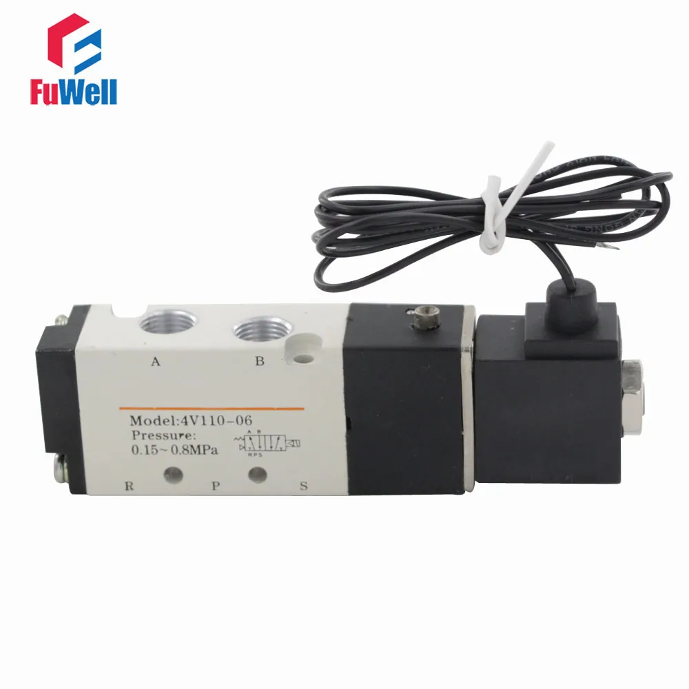 4V110-06 AC 220V Solenoid Valve PT 1/8