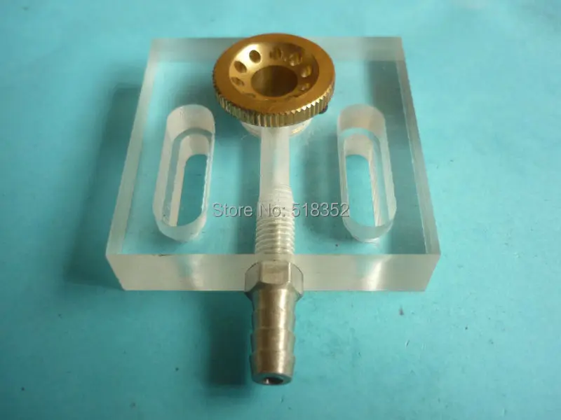 

50 x50 x12mm General Type Acrylic Water Jet Panel/ Water Spray Cooling Plate with Brass Nozzle, EDM Wire Cut High Speed Machine