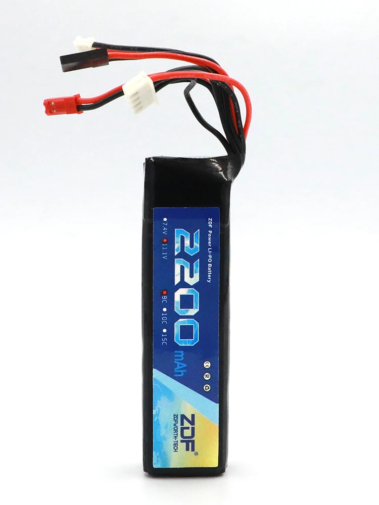 ZDF 3S Lipo Battery 11.1V 2200mAh 8C RC Parts JST SM 2Pin 4Pin AKKU Bateria For RC Transmitter Receiver Rechargeable Accessories