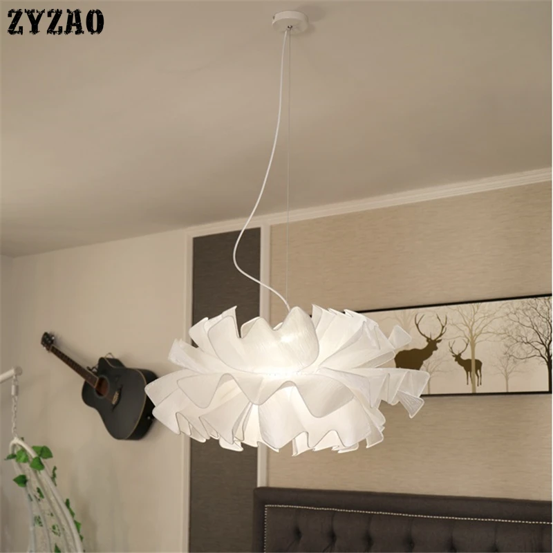 Imagem -03 - Minimalismo Moderno Tecido Arte Luzes Pingente Romântico Têxtil Hanglamp para o Quarto de Casamento Sala Estar Nordic Luminárias