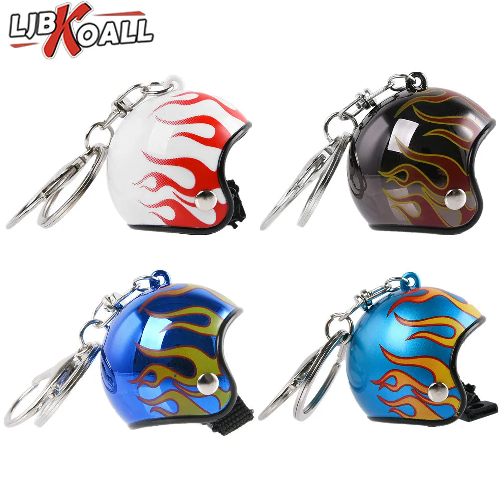 2019 New Arrival Keychain Key Ring Keyring Car Motorcycle Bicycle Fire Flame Blaze Helmet Key China Pendants Thanksgiving Gift