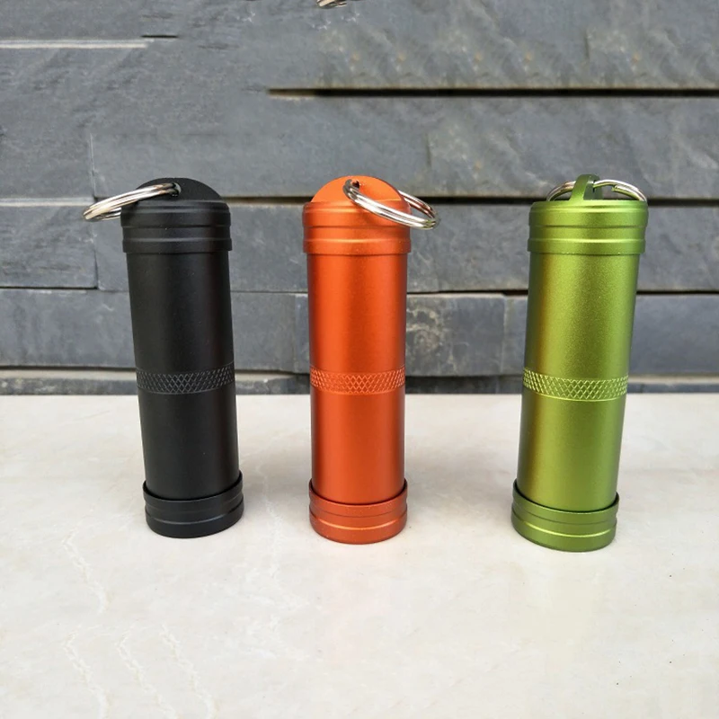 Waterproof Airtight Watertight Storage Container Dry Box Seal Bottle Case For Pill Capsule Fob Emergency Medicine Match Battery