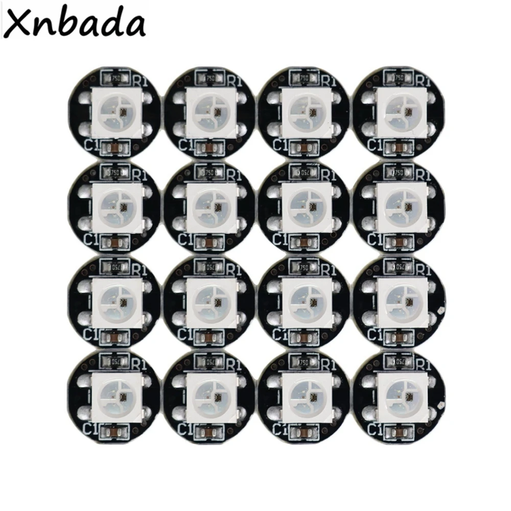 10-1000 sztuk WS2812B WS2812 4Pin RGB Led Chip 5050SMD WS2811 IC czarny/biały PCB z radiatorem DC5V