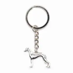 Hot Sale Women's Alloy Pendant Key Chains Lovers' Standing Whippet Jewelry Dog Key Chains