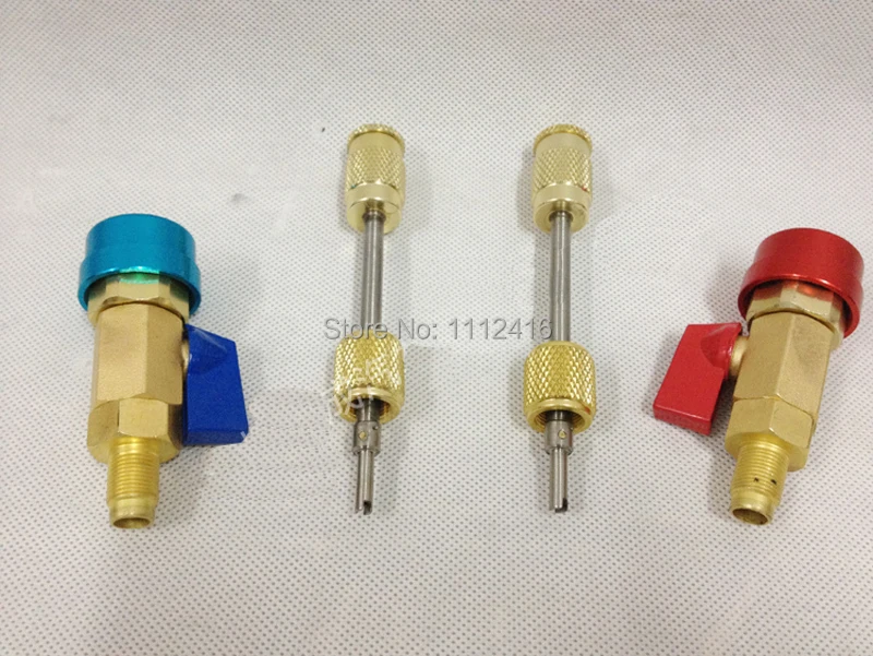 R134a A/C клапан Core Remover установщик без потери газа набор из 2 универсальных инструментов