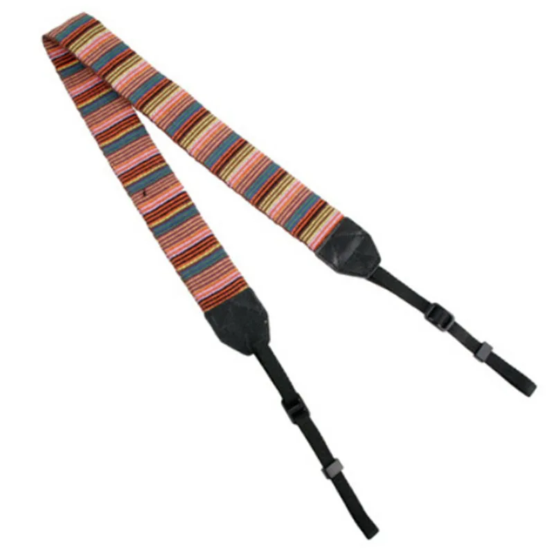 LC005 Universal Color Stripes Soft red Camera Neck Straps Shoulder Strap Belt Grip For Nikon Canon Panasonic Sony Pentax DSLR