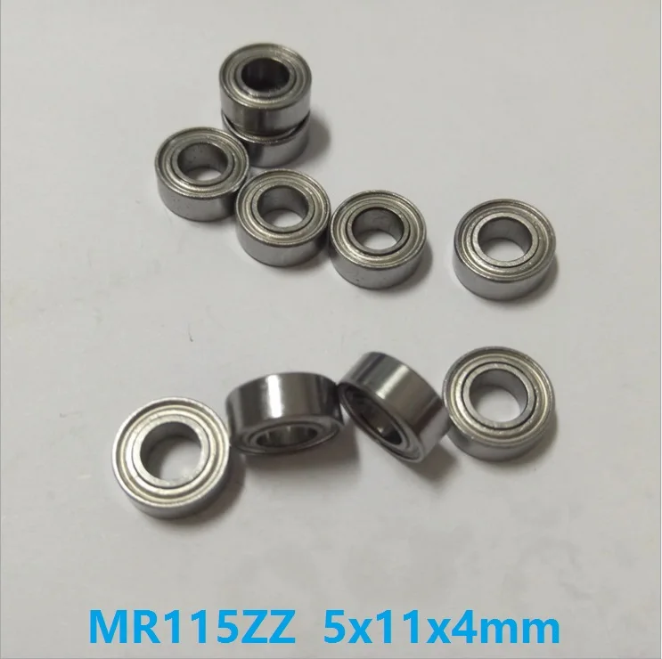 100pcs/lot MR115 ZZ MR115ZZ MR115Z 5x11x4 mm Miniature deep groove Ball Bearing  5*11*4mm