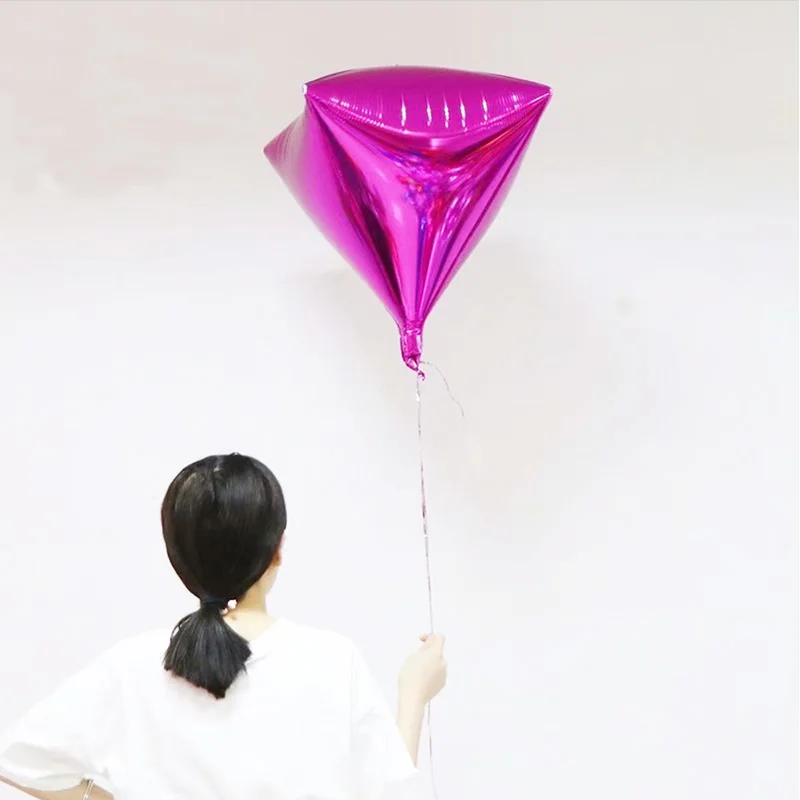 1pcs 3D Diamond Foil Balloons Wedding Engagement baby Birthday Party Bridal Shower Bachelorette Party Decoration Supplies