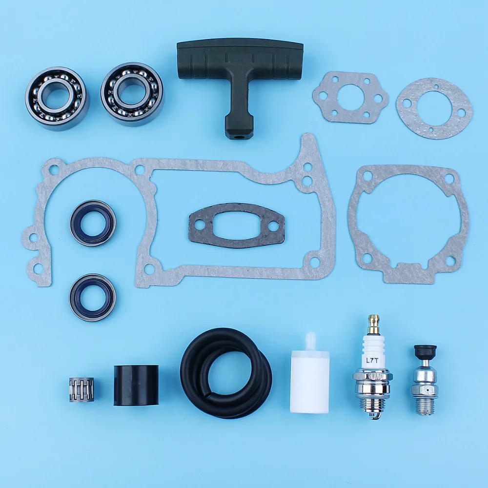 Imagem -04 - Juntas de Válvula de Descompressão Conjunto para Husqvarna Rolamento do Virabrequim Vedação do Óleo Filtro de Linha de Combustível Punho de Punho Motosserra 51 55 254 257