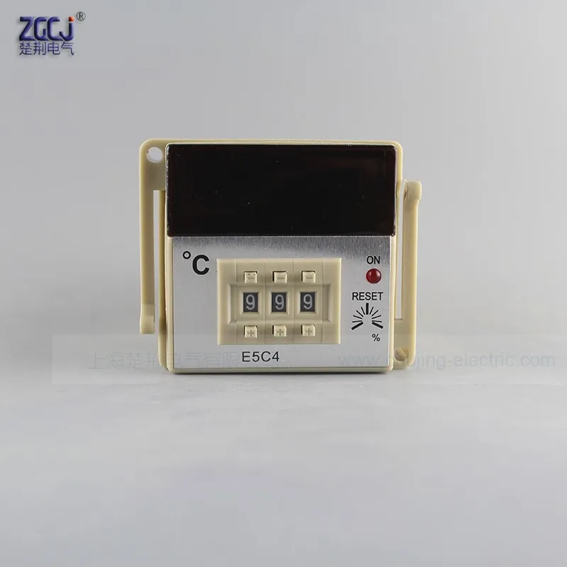 ประเภท J CJ-E5C4 thermoregulator อุณหภูมิ 35 มม.Din ประเภทเทอร์โมดิจิตอล