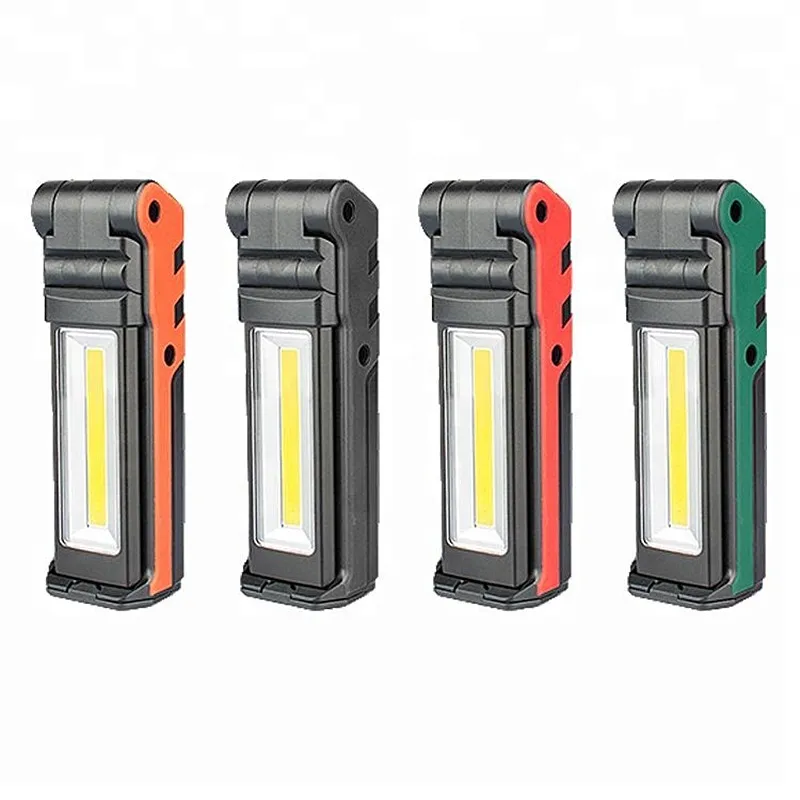 USB Rechargeable Working Light Dimmable COB LED Flashlight Inspection Lamp with Magnetic Base & Hook Outdoor Power Bank