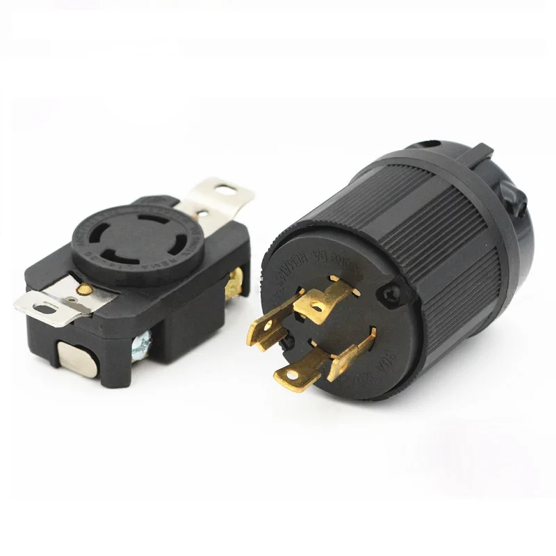 قابس قفل أمريكي 3 سنون ، ذكر ، 30A ، 125 فولت ، قابس طاقة AC US