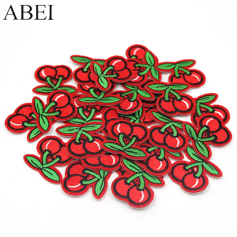 10pcs/lot Embroidered small Cherry Patches for kids Girls Sweaters Coats Jeans Stickers Diy school bag Appliques Decoration