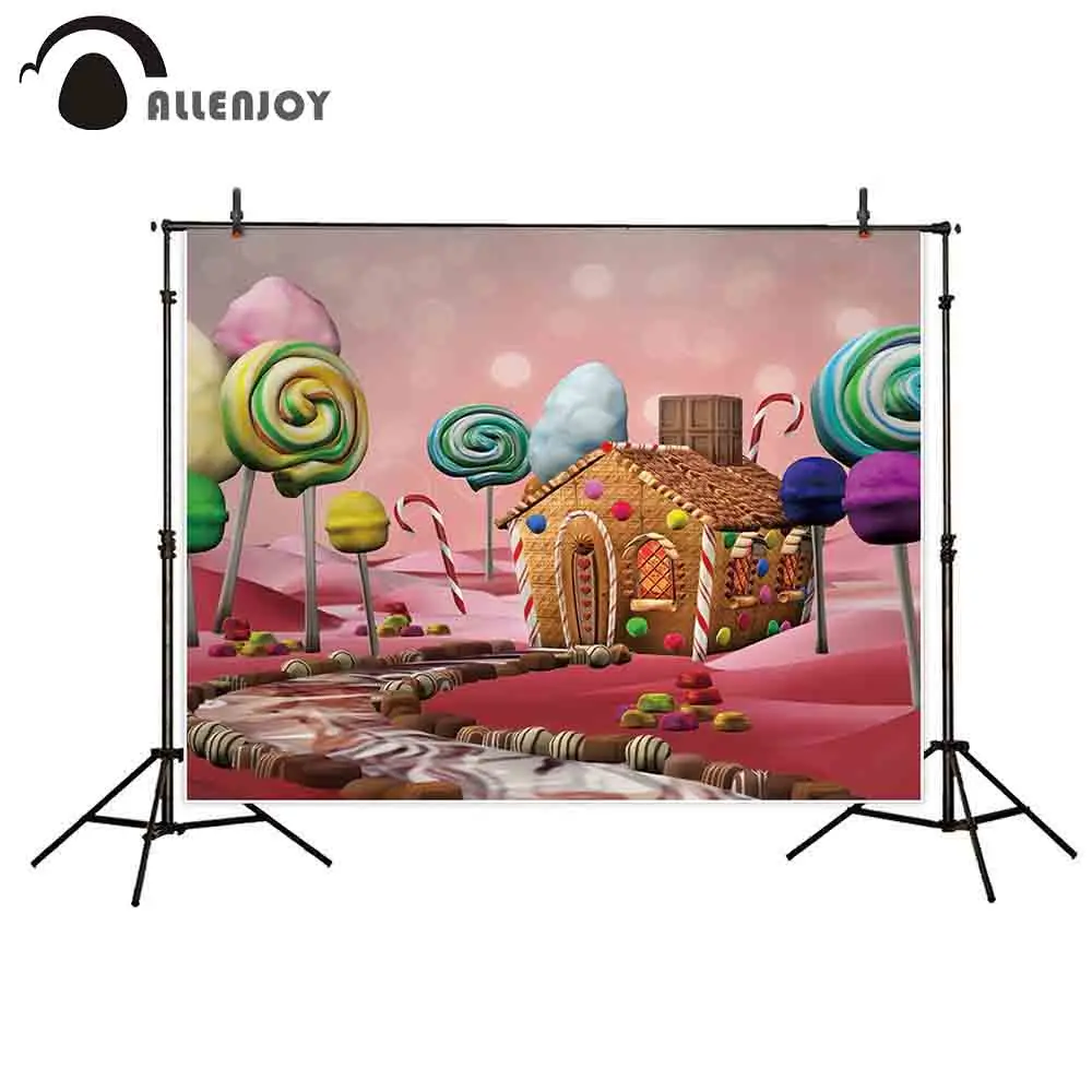 Фон Allenjoy для фотосъемки, настенные бумаги, розовый боке, в горошек, конфеты, бар, потертый леденец, Детская фотостудия, Хэллоуин