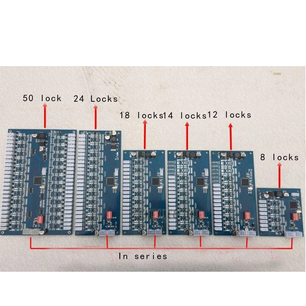 DC12-24V Store Cabinets Lockers control system main board (More CH output)/locker control system