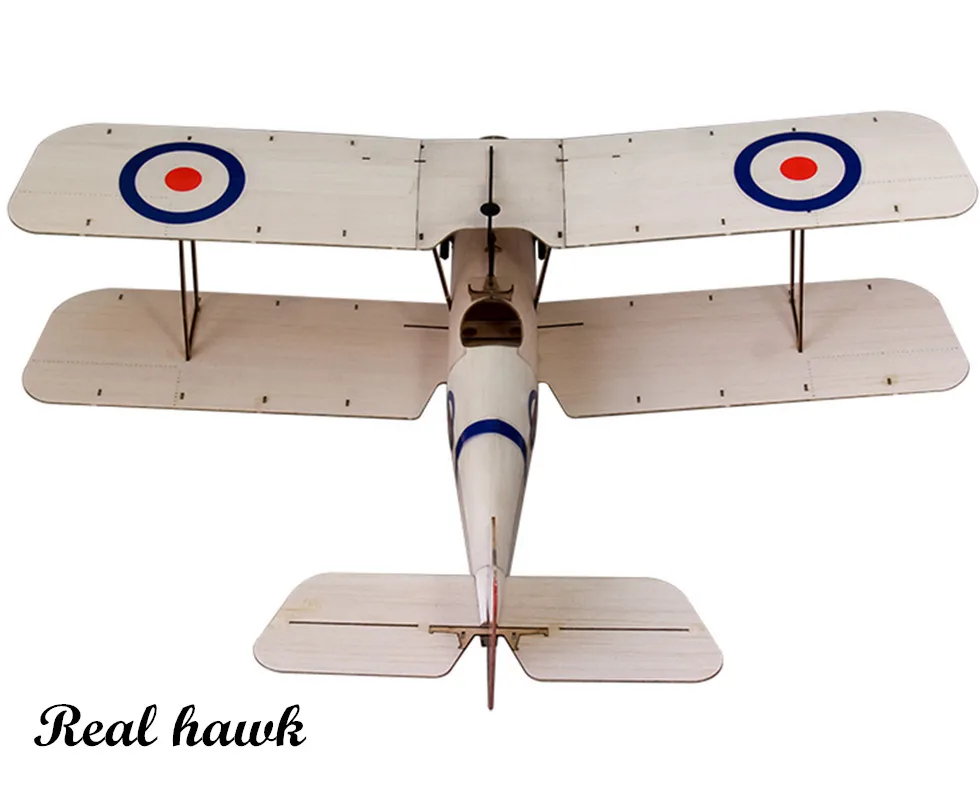 Sopwith-SE5A 378mm Balsa Biplane Laser-Cut RC Plane Kit Uncovered Frame for Aeromodelling & Historical Scale Building