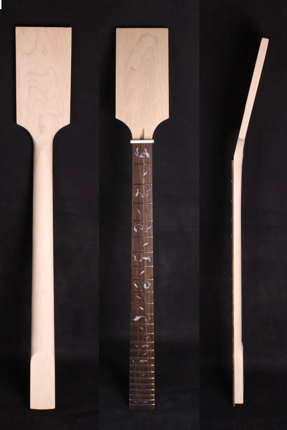 

maple electric BASS Guitar Neck 24 fret 34 " hand made For Electric guitar unfinished
