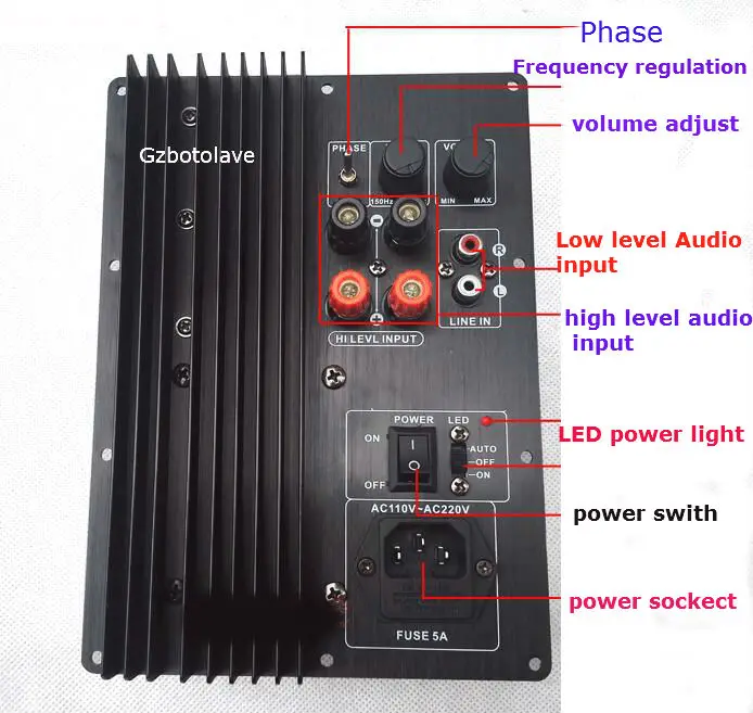 Big power 110V 220V 300W Pure bass amplifiers home Active subwoofer amplifier board