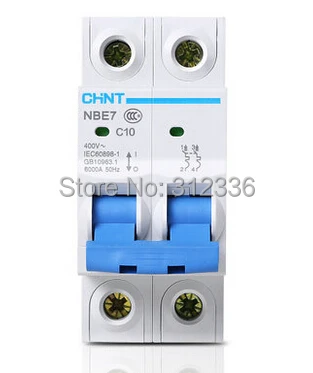 Free Shipping circuit breaker C10 2P 10A  2 pole domestic C type small air switch unipolar  Electric shock protection