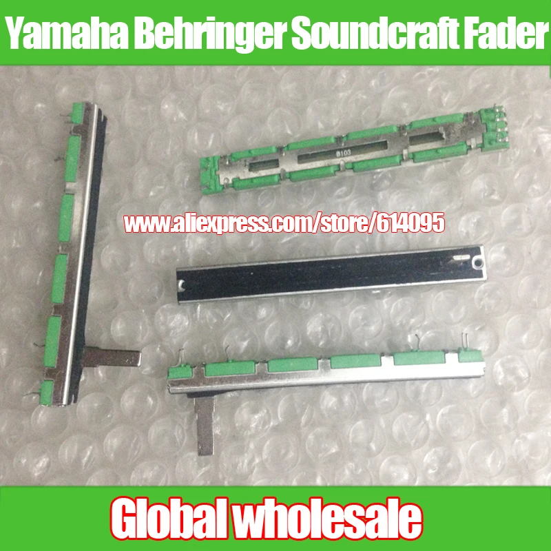 

5pcs 75mm Slide potentiometer for Yamaha Behringer Soundcraft A10K A20K A50K / double sliding potentiometer Fader