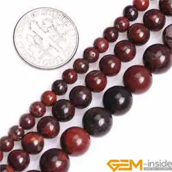 4mm 6mm 8mm Round Natural Dark Red Poppy Flower Jaspers Stone Gem Stone Semi Precious Beads For Jewelry Making 15 Inch Wholesale