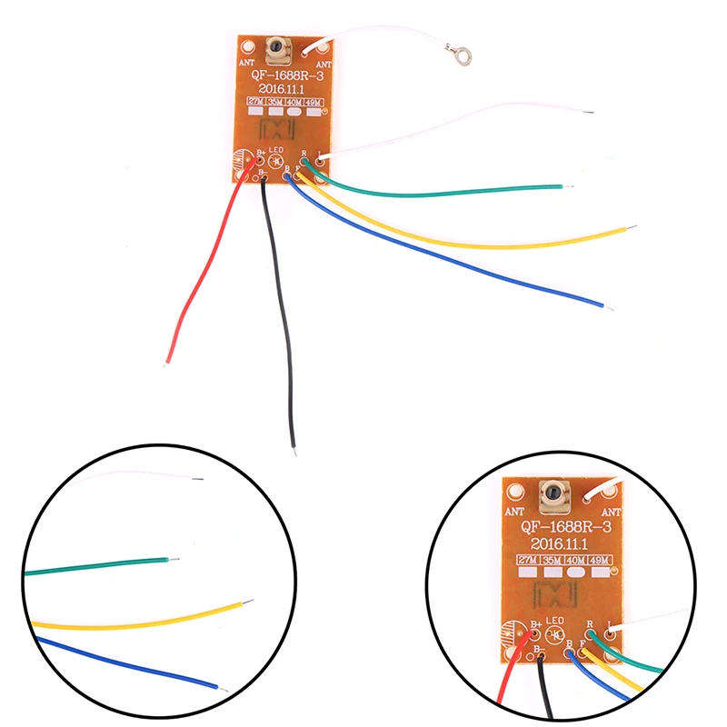 Remote Control Circuit Board PCB Transmitter Receives Antenna Toys 4CH 27MHZ