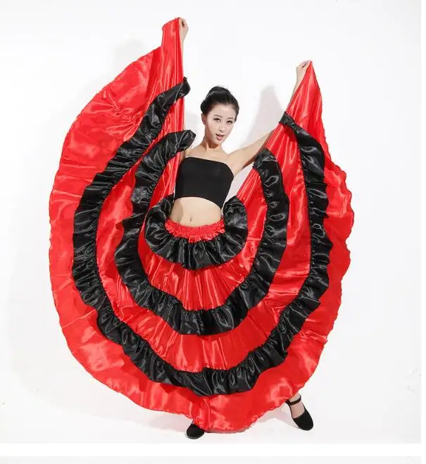 ขายใหม่ร้อนส่วนลดใหม่สเปน Bullfight Belly Dance ชุดกระโปรงยาว Flamenco กระโปรงสีแดง Flamenco ชุดสําหรับหญิง