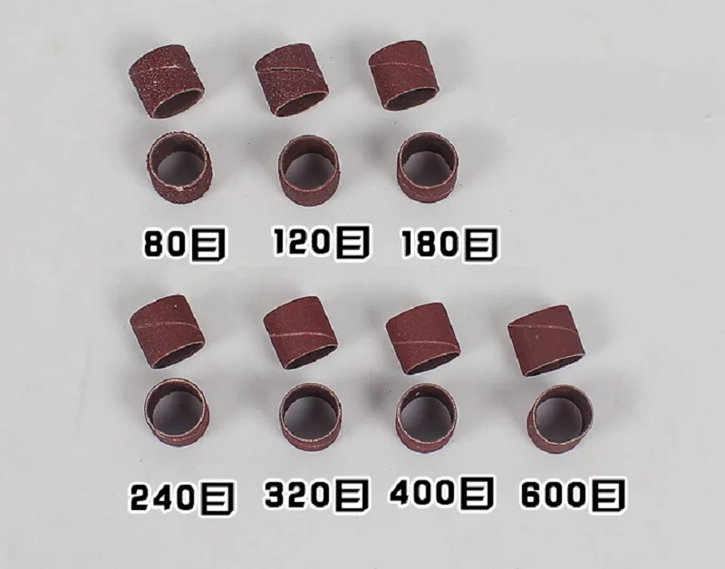 جديد 100 قطع الصنفرة الصنفرة دائرة بأكمام 1/2 "-woodcarving 1/8" شانك ل دريميل و الأدوات الدوارة