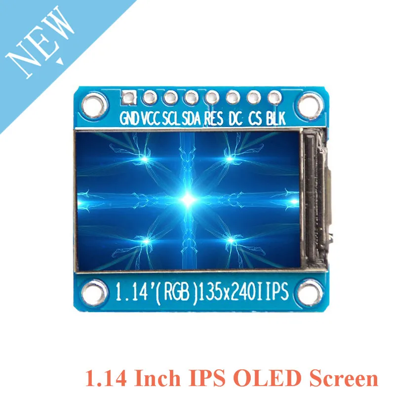 

1.14 inch Display Module IPS LCD TFT LCD Module ST7789 HD Colorful Screen Full View 8pin 135x240 3.3V SPI Interface